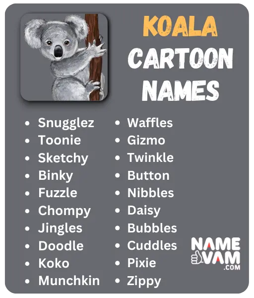 Koala Cartoon Names