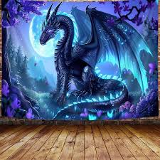 Majestic fantasy dragon with powerful wings and glowing eyes