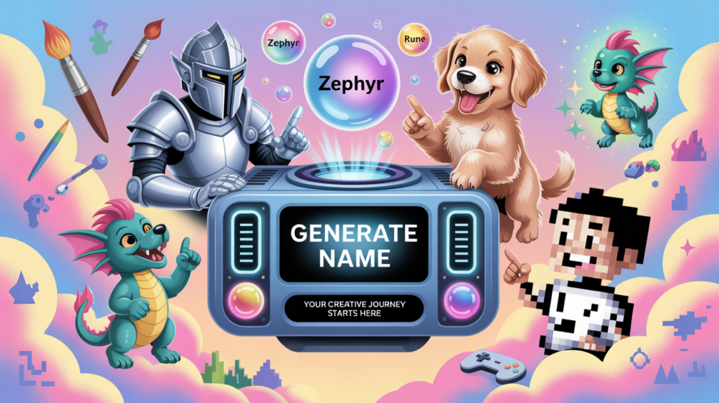 Magical names on NameVam name generator platform